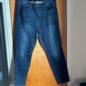 New York & Company Women's Dark Blue Skinny Jeans